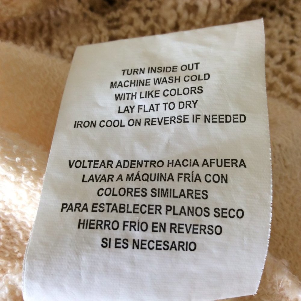 WEST Coast By T&S Womens Top Size XL Beige Hooded - Picture 12 of 12